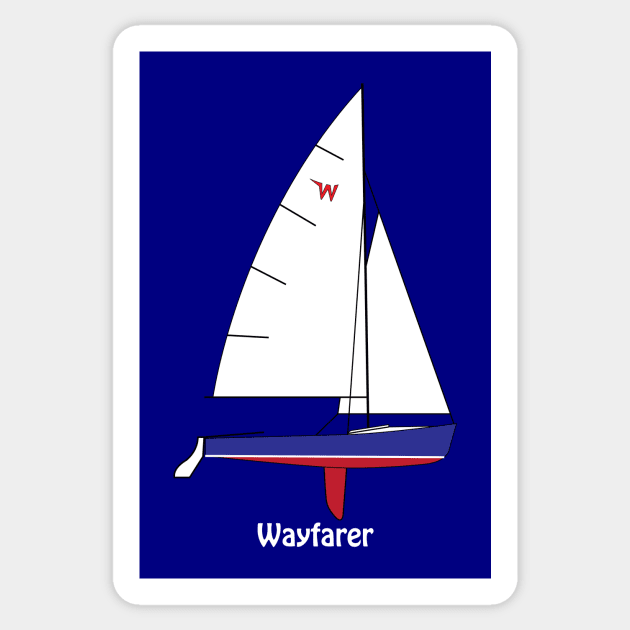 Wayfarer Dinghy Sailboat Sticker by CHBB